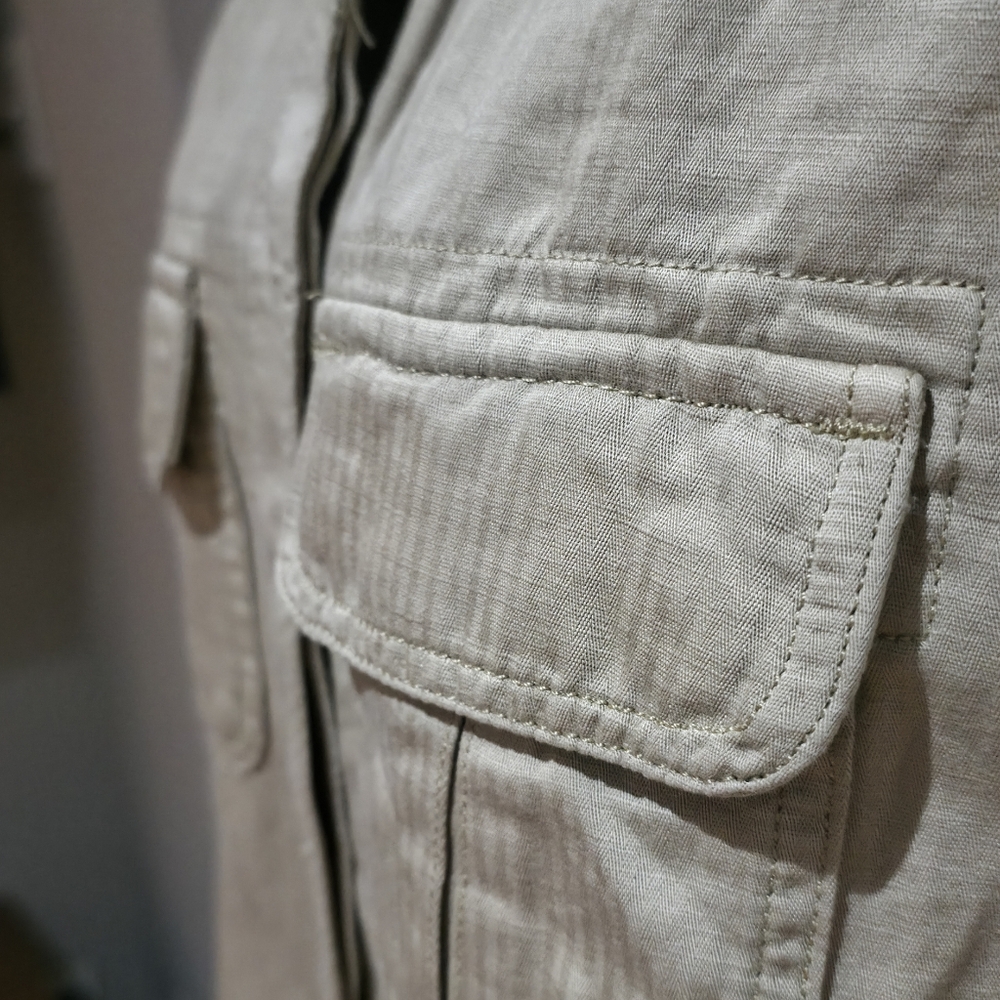 Beige Button-Up Jacket - Picture 8 of 9